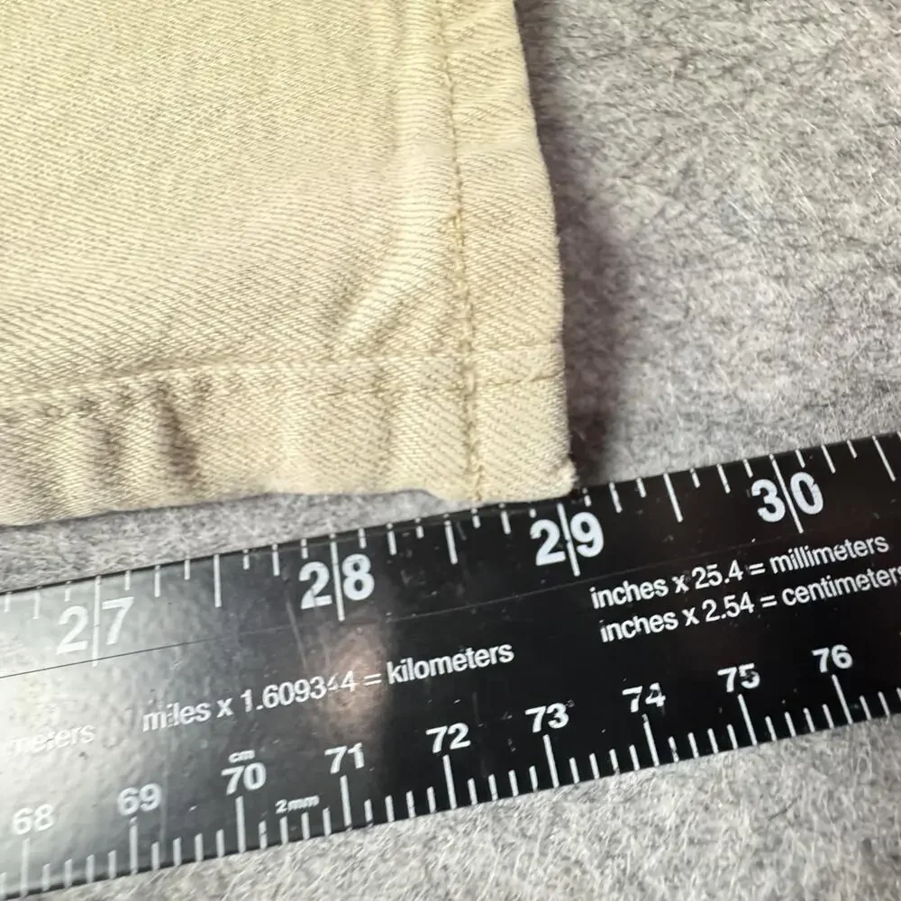 Polo Ralph Lauren Varick Slim Straight Jeans Mens 33x30 Beige Button Fly Denim
